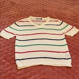POL sweater M short sleeve striped